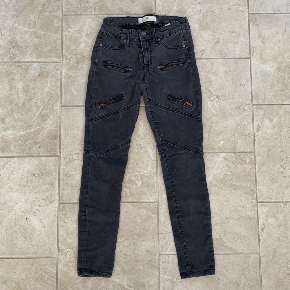 Dakota Collective Faded Black Zipper Jeans